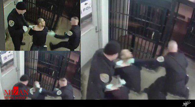 کتک‌‌زدن فرد بازداشتی توسط پلیس آمریکا