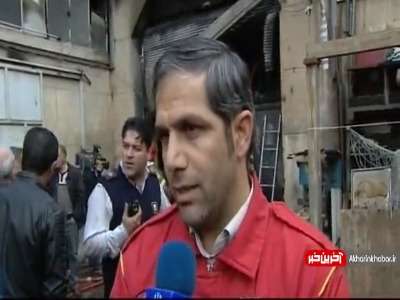 آتش سوزی در انباری از لوازم یدکی