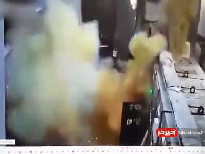 لحظه انفجار پست برق