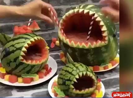 پذیرایی از مهمانان یلدا با آب هندوانه ای مدرن