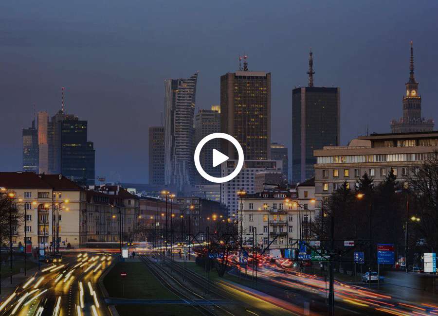 تایم لپس تماشایی از پایتخت لهستان