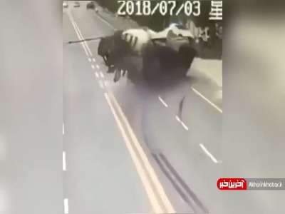 صحنه هایی وحشتناک از تصادف خودروهای سنگین