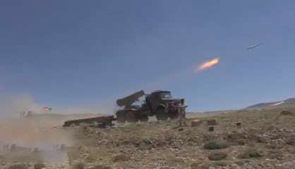 نخستين فيلم گلوله باران پايگاه هاي تروريست‌ها در منطقه اقليم کردستان عراق