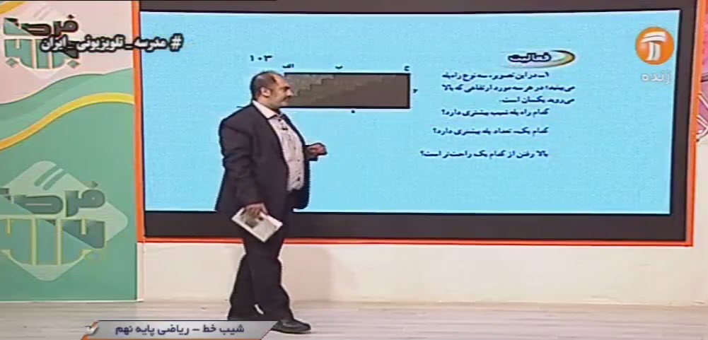 شیب خط ریاضی پایه نهم