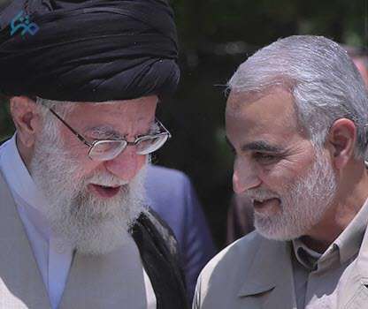 رهبر انقلاب : من در مقابل شهید سلیمانی تعظیم می کنم