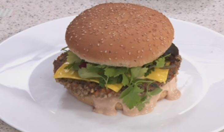 آموزش برگر سبزیجات | سامان گلریز