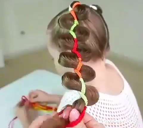 ترفند بافت مو کودک با کش