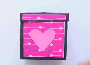 آموزش کاردستی جعبه کادو قلبی