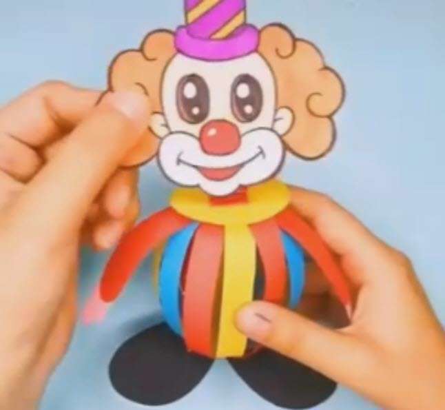 آموزش کاردستی متحرک دلقک