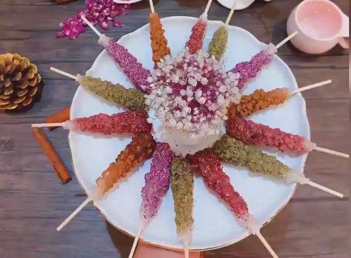 طرز تهیه شاخه نباتهای رنگی