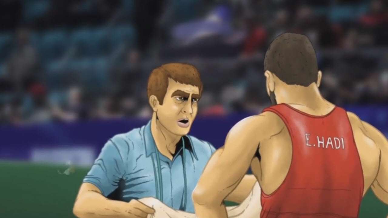 کشتی گیر با مرام ابراهیم هادی