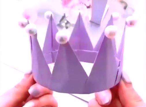آموزش کاردستی تاج با کاغذ رنگی