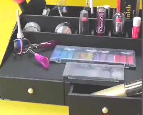 آموزش ساخت جای لوازم آرایشی با کارتن