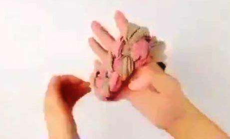 آموزش توربان بافت دخترانه دو رنگ شیک