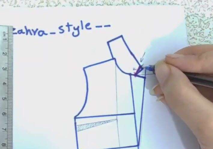 آموزش خیاطی تبدیل یقه انگلیسی به بلیز