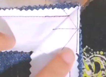 آموزش لبه دوزی دستگیره