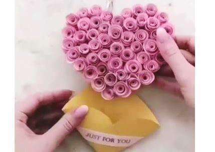 آموزش کارت پستال قلبی