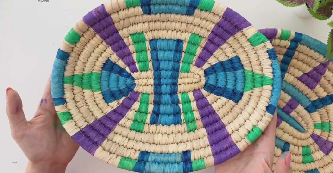 آموزش نقاشی روی حصیر