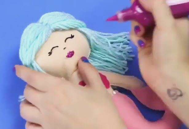 آموزش نمددوزی؛ عروسک پری دریایی