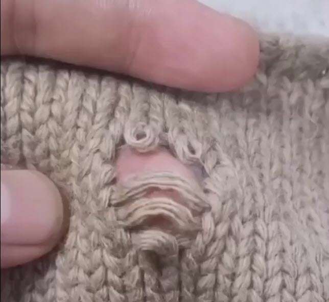 آموزش بافتنی؛ اصلاح در رفتگی بافت