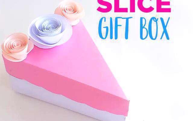 کلیپ آموزش کاردستی جعبه کادو به شکل تکه کیک با مقوا