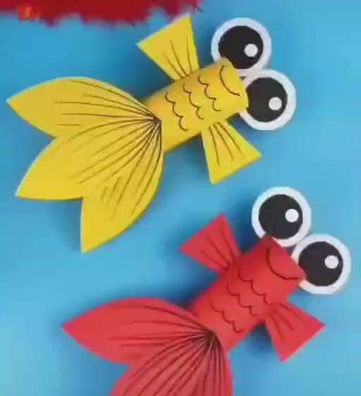 آموزش کاردستی کودکانه ماهی