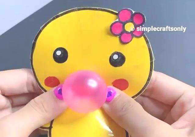 ویدئوی آموزش کاردستی جوجه بادکنکی