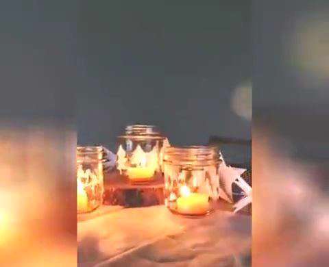 تزیین پایه شمع یادگاری برای شب یلدا