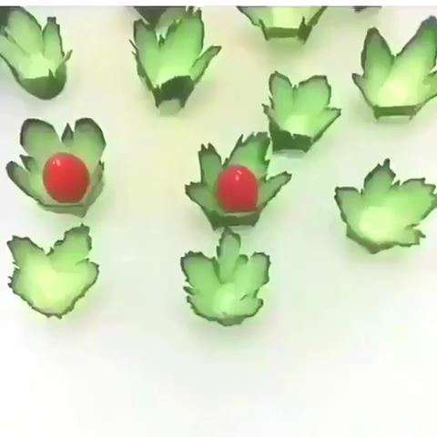 آموزش میوه آرایی غنچه با خیار