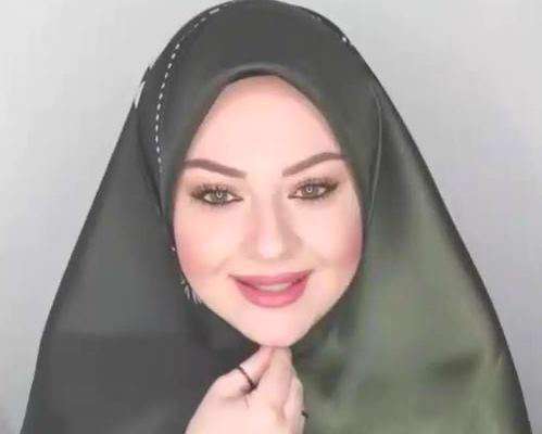 آموزش بستن مدل کارمندی روسری حریر کوتاه