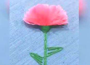 ترفند گلدوزی گل میخک