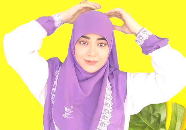 آموزش ویدئویی از شال بستن دخترانه مدل محلی