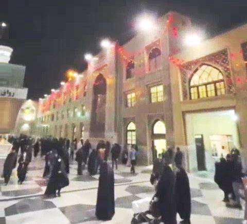 نقاره زنی در شب میلاد حضرت زهرا س حرم رضوی