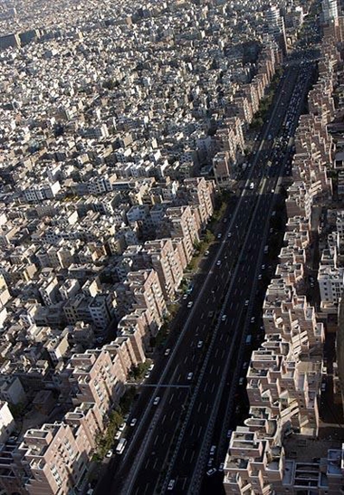 عکس میدان ازادی تهران از نمای بالا