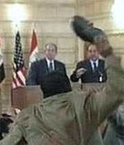 shoes attack on  president bush