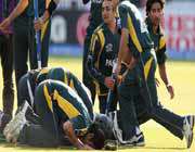 پاکستان کرکٹ ٹیم  جیت کے بعد