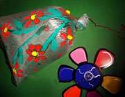 نقاشی روی کیسه پلاستیک