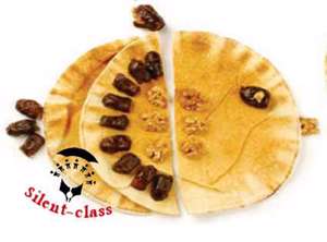 نان و خرما و گردو