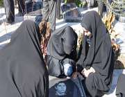 تشیع جنازه جانباز شهید حاج مرتضی یوسفی و حضور دانش آموزان دبیرستان دخترانه امین دهنو