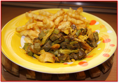 خوراک جگر با مرغ