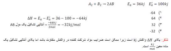 واکنش های گرماده و گرماگیر