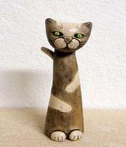 آموزش ساخت مجسمه  گربه سفالی