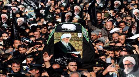 تشییع پیکر مطهر آیة الله طبسی