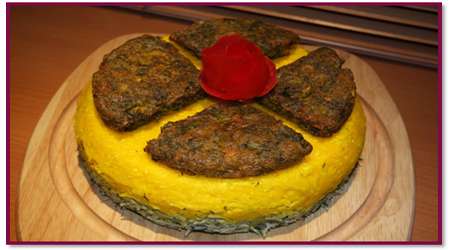 شبت باقالا قالبی با کوکو