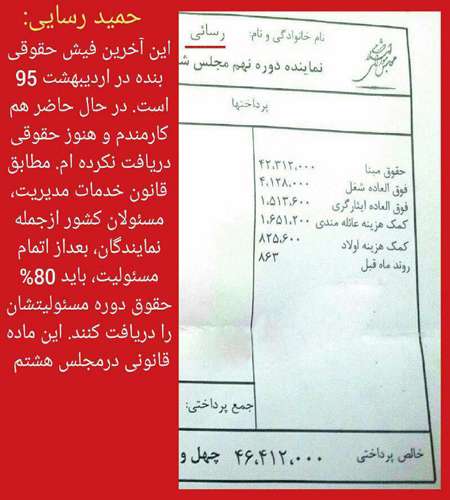 فیش حقوق رسایی