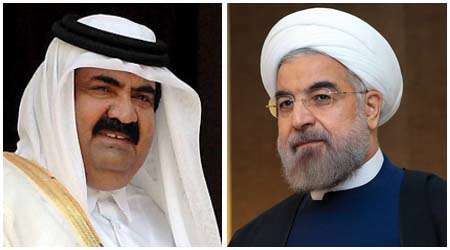 امیر قطر، روحانی، قطر، تماس تلفنی، حسن روحانی، دولت تدبیر و امید، مذاکره، رئیس جمهور، منطقه، عید
