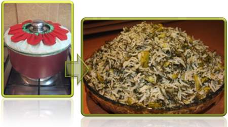 روش تهیه شبت باقلاپلو با کوکو