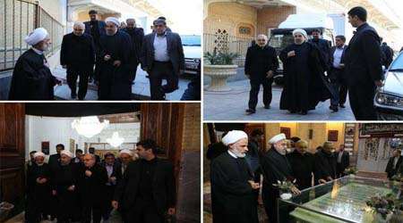 قم، سفر روحانی به قم، حرم حضرت معصومه، آیت الله موسوی اردبیلی، موسوی، عکس، تکذیبیه، آخرین اخبار