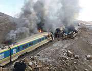 ایران میں دو مسافر ٹرینوں میں تصادم 