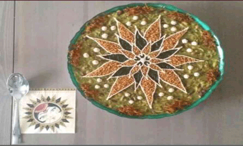 سفره آرایی، آش رشته، ماه رمضان، تزیین